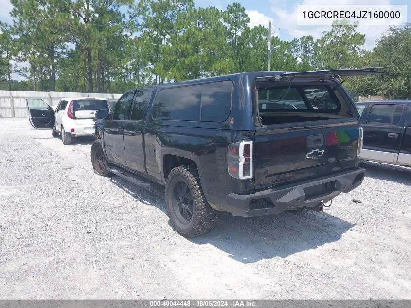 2018 Chevrolet Silverado 1500 Lt VIN: 1GCRCREC4JZ160000 Lot: 40044448