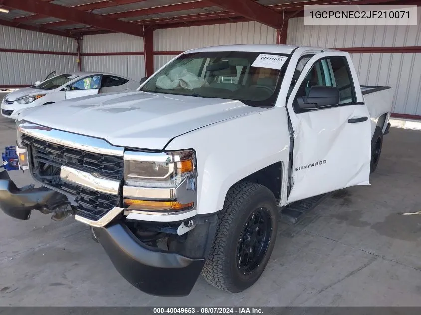 1GCPCNEC2JF210071 2018 Chevrolet Silverado 1500 Wt