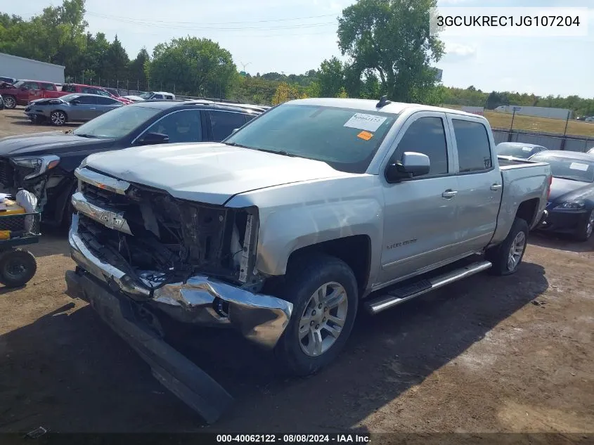 2018 Chevrolet Silverado 1500 1Lt VIN: 3GCUKREC1JG107204 Lot: 40062122