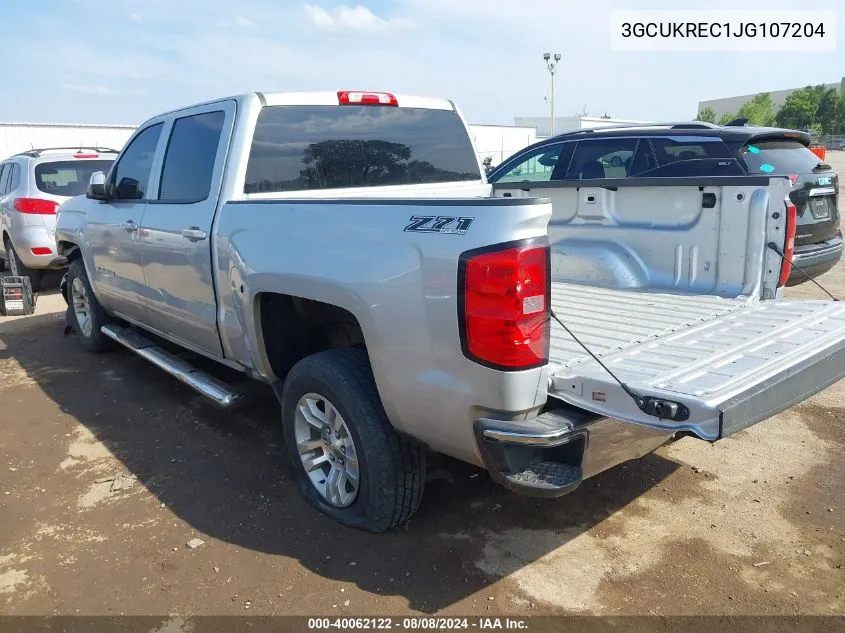 2018 Chevrolet Silverado 1500 1Lt VIN: 3GCUKREC1JG107204 Lot: 40062122