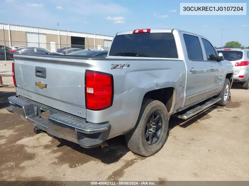 2018 Chevrolet Silverado 1500 1Lt VIN: 3GCUKREC1JG107204 Lot: 40062122