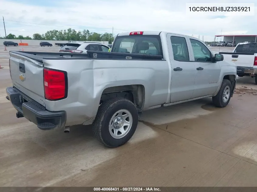 2018 Chevrolet Silverado 1500 Wt VIN: 1GCRCNEH8JZ335921 Lot: 40068431