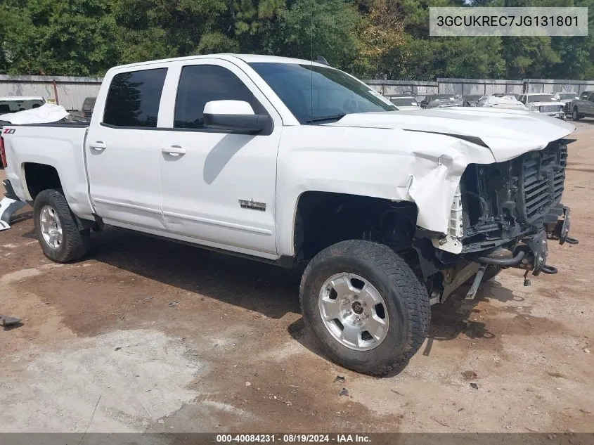 2018 Chevrolet Silverado 1500 2Lt VIN: 3GCUKREC7JG131801 Lot: 40084231