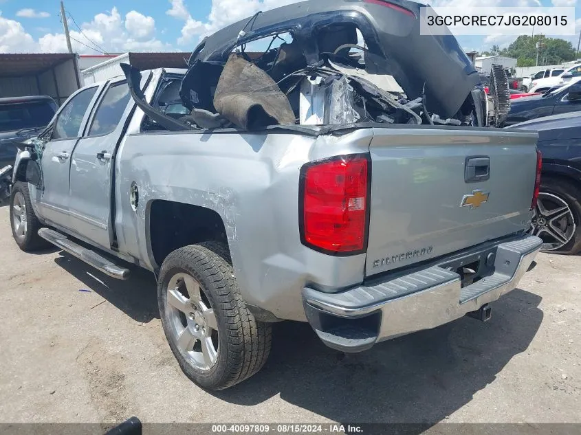 2018 Chevrolet Silverado 1500 Lt VIN: 3GCPCREC7JG208015 Lot: 40097809