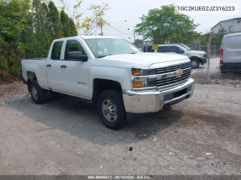 2018 Chevrolet Silverado 2500Hd Wt VIN: 1GC2KUEG2JZ316223 Lot: 40099472