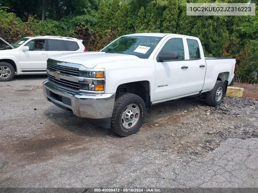 2018 Chevrolet Silverado 2500Hd Wt VIN: 1GC2KUEG2JZ316223 Lot: 40099472