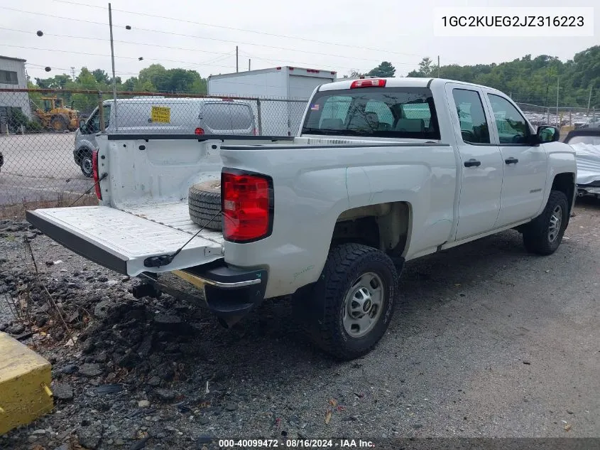 2018 Chevrolet Silverado 2500Hd Wt VIN: 1GC2KUEG2JZ316223 Lot: 40099472