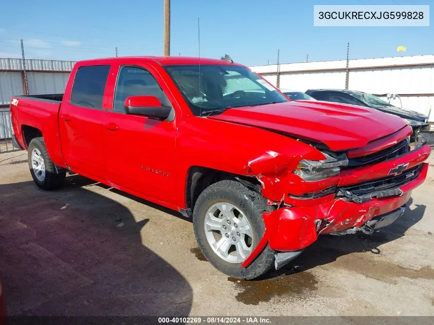 2018 Chevrolet Silverado 1500 2Lt VIN: 3GCUKRECXJG599828 Lot: 40102269