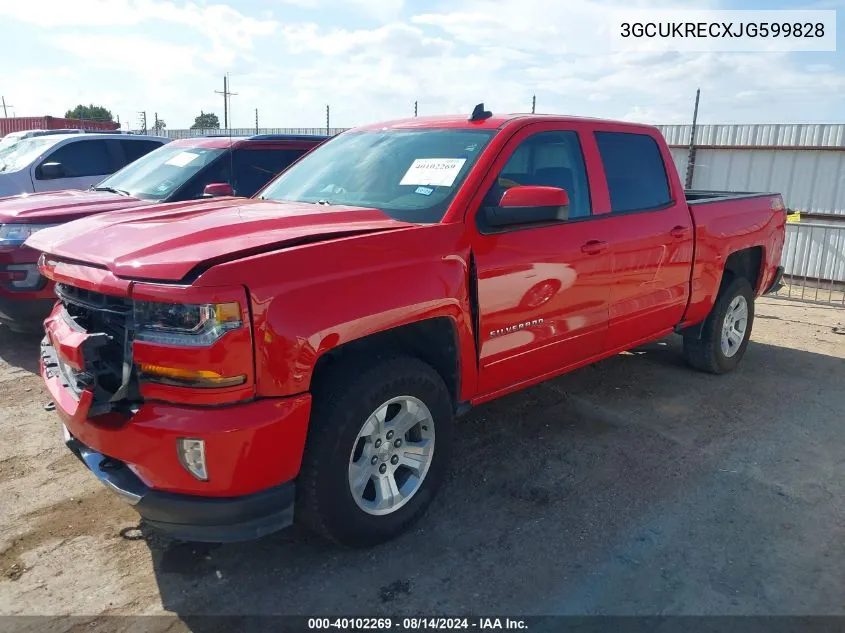 2018 Chevrolet Silverado 1500 2Lt VIN: 3GCUKRECXJG599828 Lot: 40102269