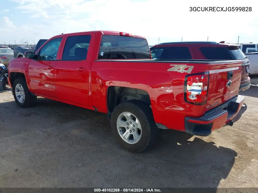 3GCUKRECXJG599828 2018 Chevrolet Silverado 1500 2Lt