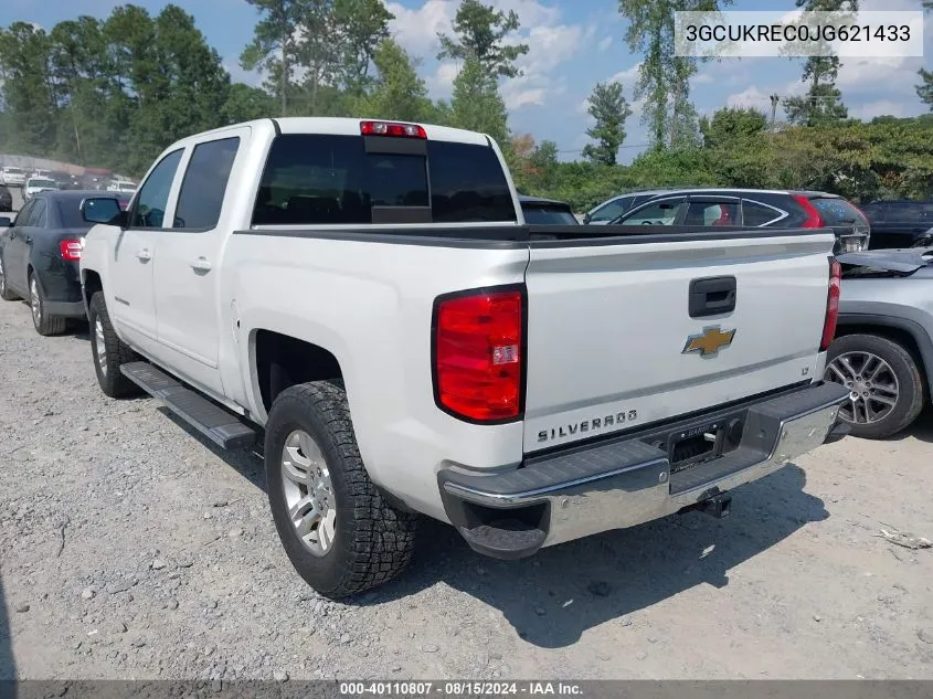 2018 Chevrolet Silverado 1500 1Lt VIN: 3GCUKREC0JG621433 Lot: 40110807