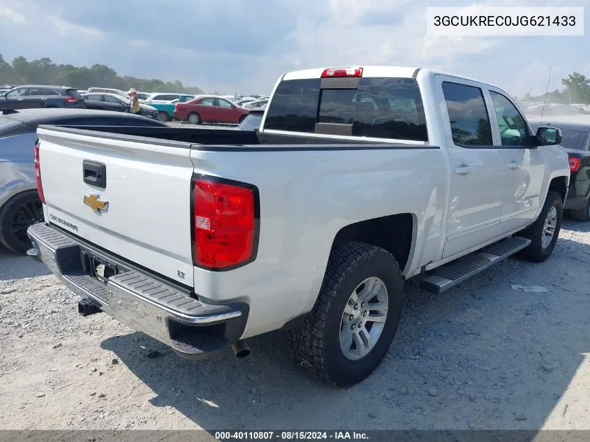 2018 Chevrolet Silverado 1500 1Lt VIN: 3GCUKREC0JG621433 Lot: 40110807