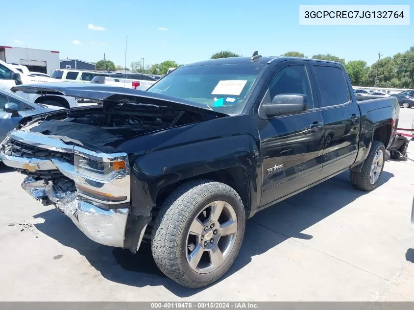 2018 Chevrolet Silverado 1500 Lt VIN: 3GCPCREC7JG132764 Lot: 40119478