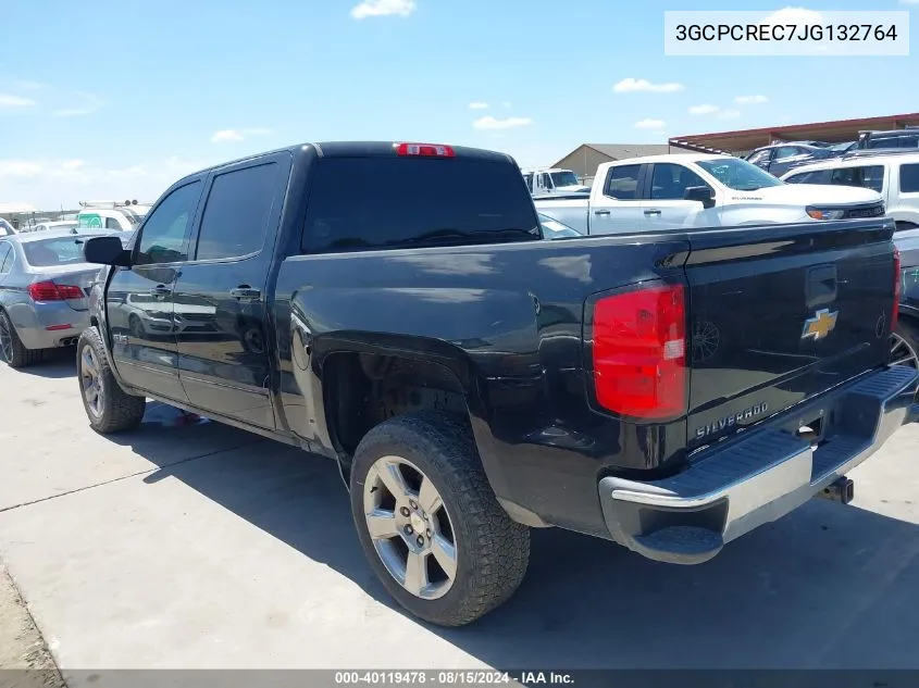 2018 Chevrolet Silverado 1500 Lt VIN: 3GCPCREC7JG132764 Lot: 40119478