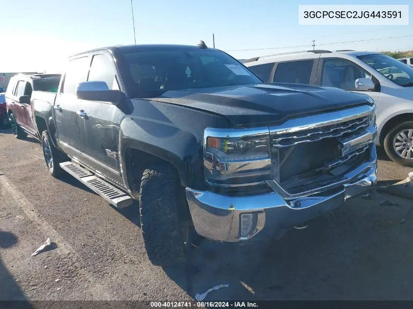 2018 Chevrolet Silverado 1500 1Lz VIN: 3GCPCSEC2JG443591 Lot: 40124741