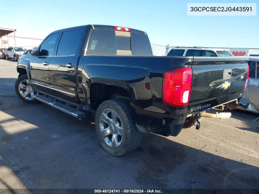 2018 Chevrolet Silverado 1500 1Lz VIN: 3GCPCSEC2JG443591 Lot: 40124741