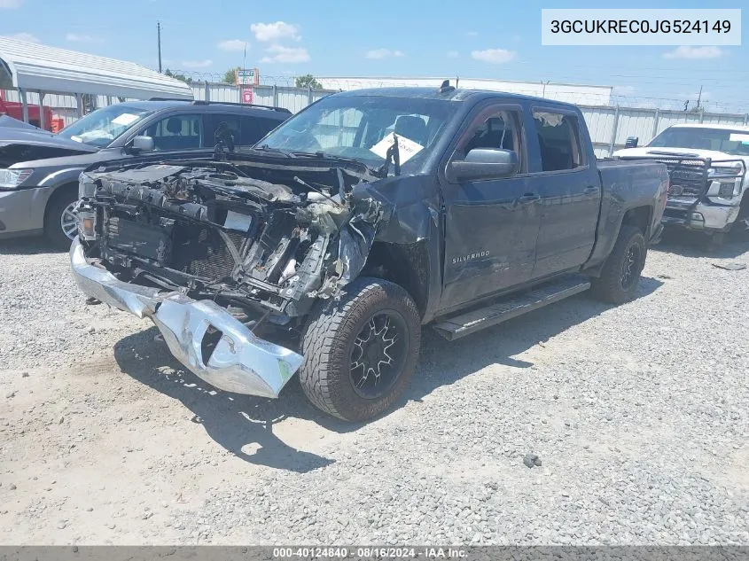 2018 Chevrolet Silverado 1500 1Lt VIN: 3GCUKREC0JG524149 Lot: 40124840