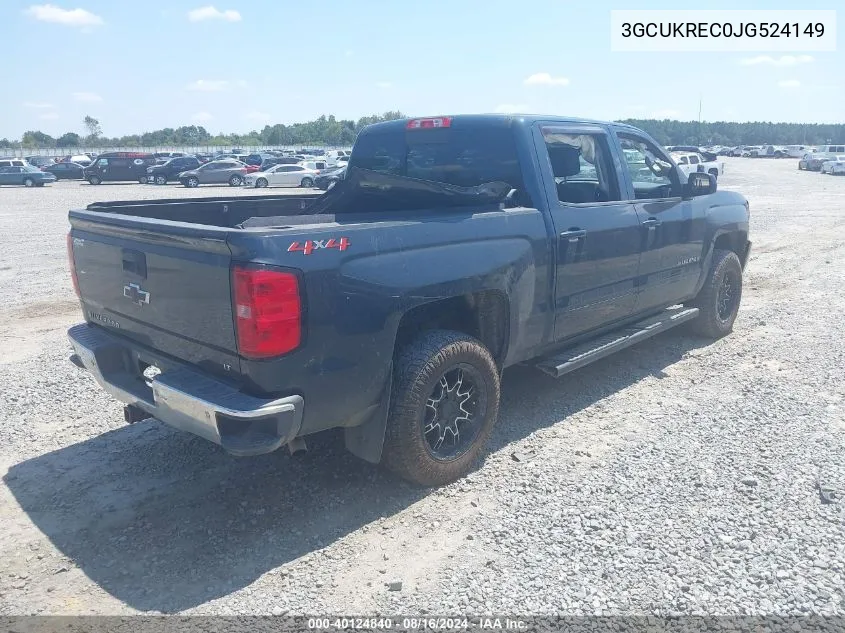 2018 Chevrolet Silverado 1500 1Lt VIN: 3GCUKREC0JG524149 Lot: 40124840