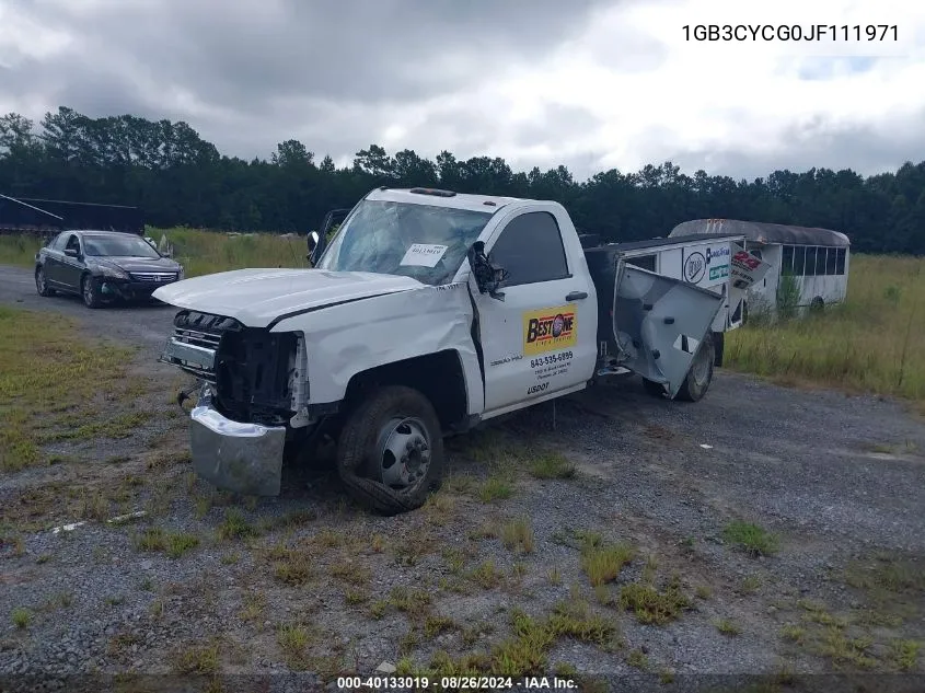 2018 Chevrolet Silverado 3500Hd Chassis Wt VIN: 1GB3CYCG0JF111971 Lot: 40133019