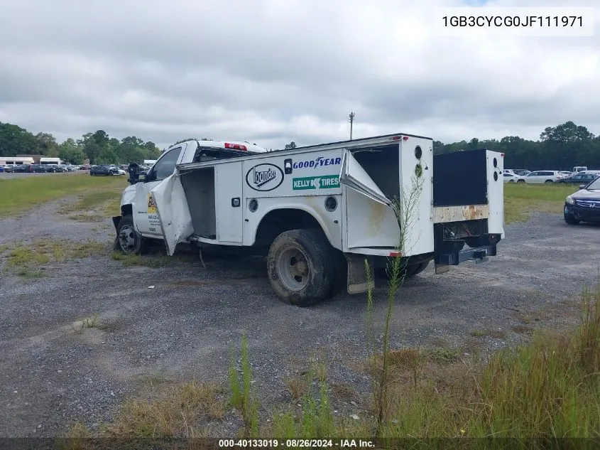 2018 Chevrolet Silverado 3500Hd Chassis Wt VIN: 1GB3CYCG0JF111971 Lot: 40133019