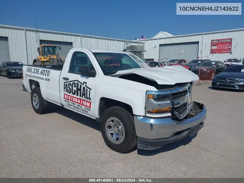 2018 Chevrolet Silverado 1500 Ls VIN: 1GCNCNEH4JZ143622 Lot: 40140691