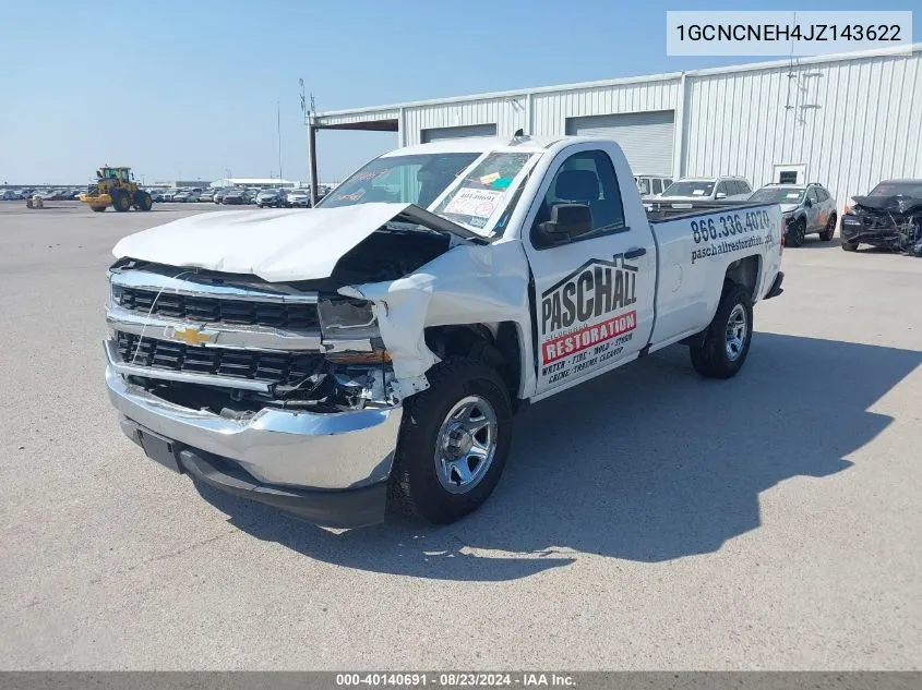 2018 Chevrolet Silverado 1500 Ls VIN: 1GCNCNEH4JZ143622 Lot: 40140691