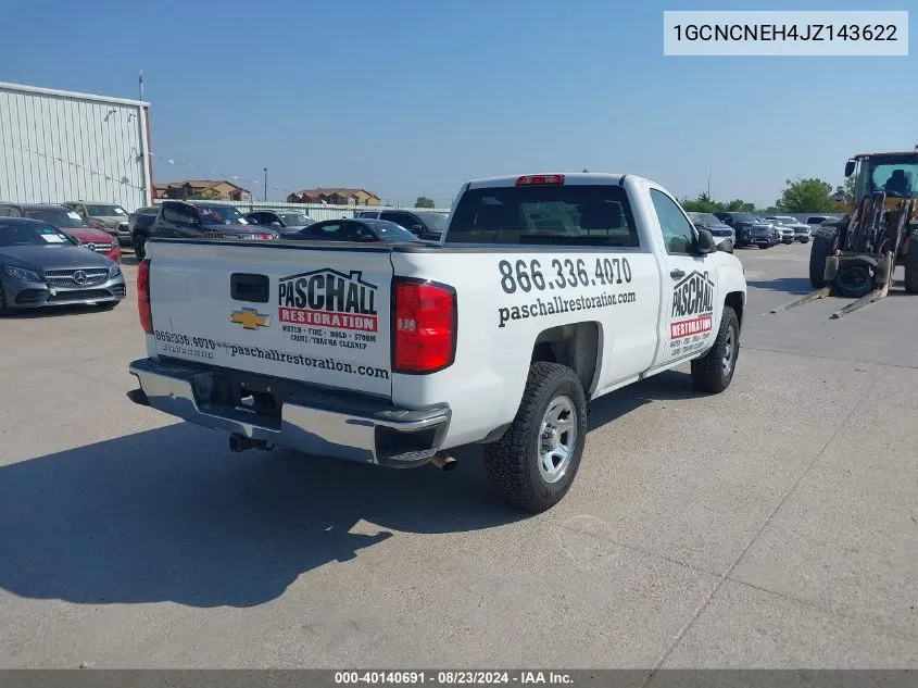 2018 Chevrolet Silverado 1500 Ls VIN: 1GCNCNEH4JZ143622 Lot: 40140691