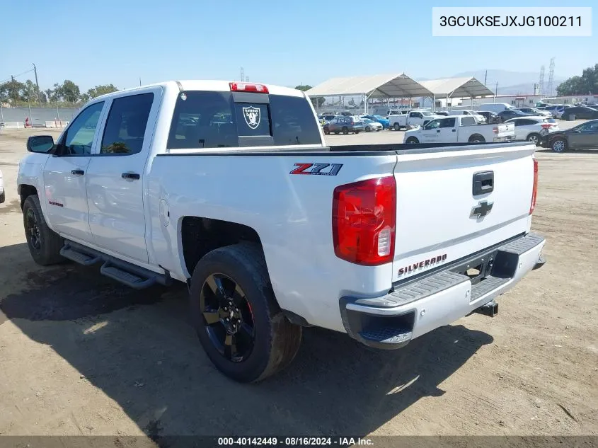 2018 Chevrolet Silverado 1500 2Lz VIN: 3GCUKSEJXJG100211 Lot: 40142449