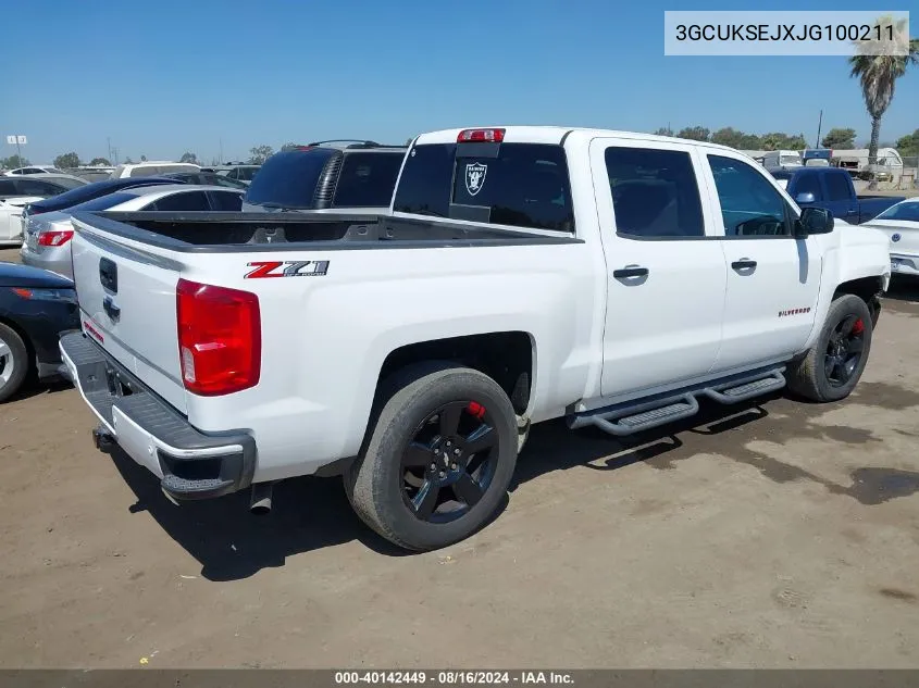 2018 Chevrolet Silverado 1500 2Lz VIN: 3GCUKSEJXJG100211 Lot: 40142449