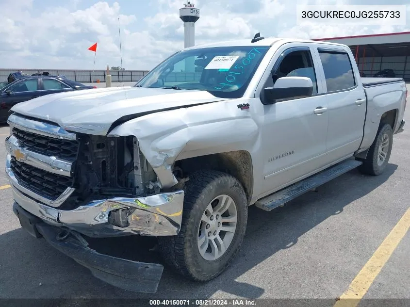 2018 Chevrolet Silverado 1500 K1500 Lt VIN: 3GCUKREC0JG255733 Lot: 40150071