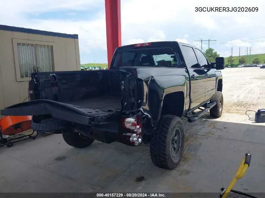 2018 Chevrolet Silverado 1500 1Lt VIN: 3GCUKRER3JG202609 Lot: 40157229