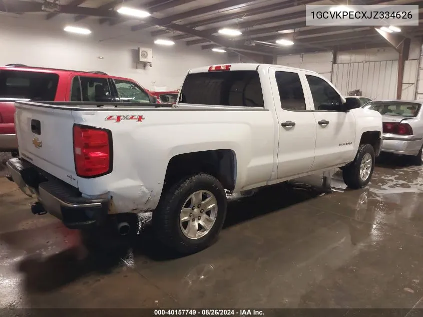 2018 Chevrolet Silverado 1500 Custom VIN: 1GCVKPECXJZ334626 Lot: 40157749