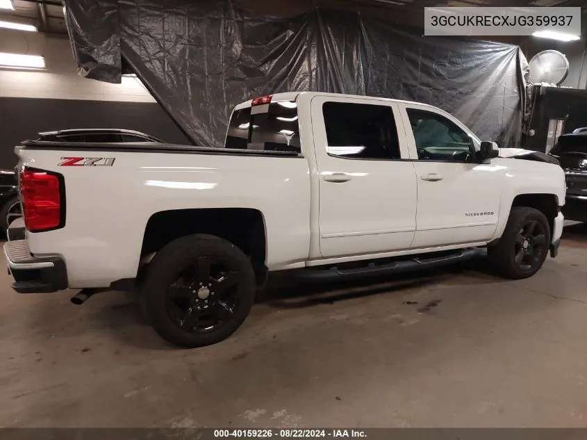 3GCUKRECXJG359937 2018 Chevrolet Silverado 1500 2Lt