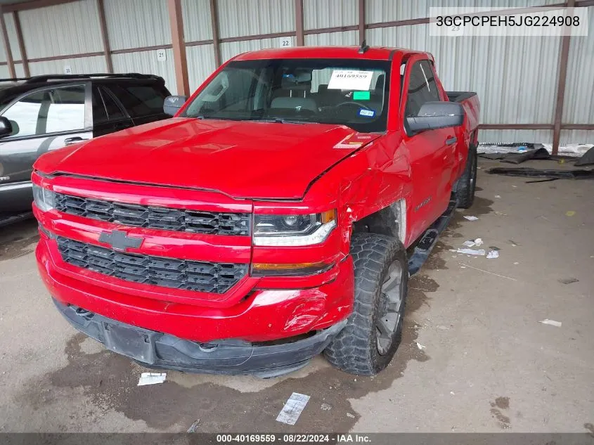 2018 Chevrolet Silverado 1500 Custom VIN: 3GCPCPEH5JG224908 Lot: 40169559