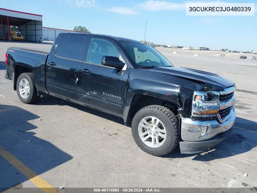 2018 Chevrolet Silverado 1500 1Lt VIN: 3GCUKREC3JG480339 Lot: 40174960