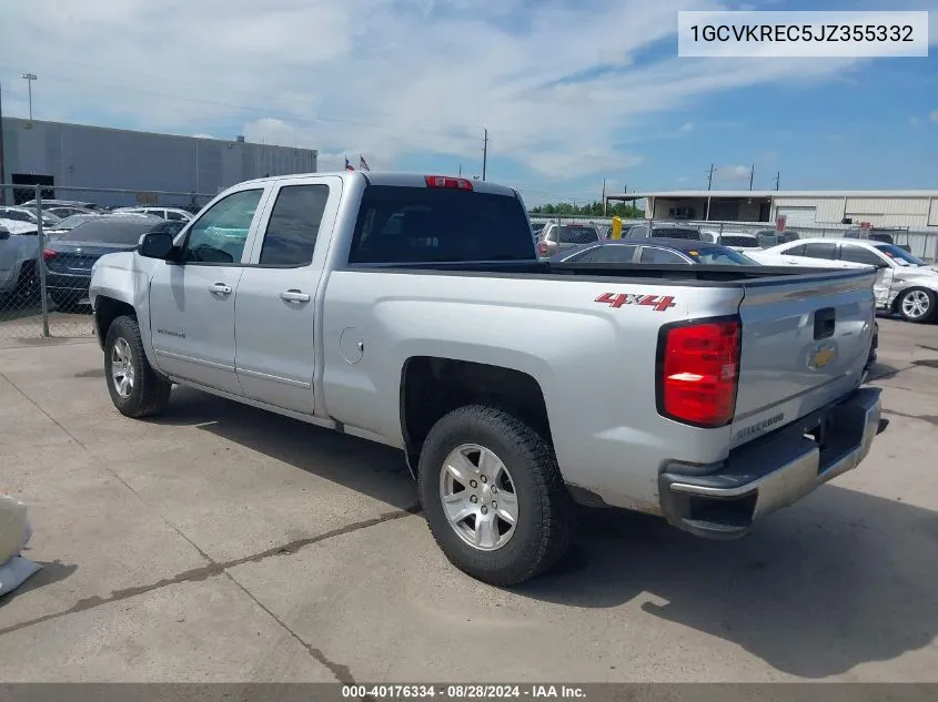 2018 Chevrolet Silverado 1500 1Lt VIN: 1GCVKREC5JZ355332 Lot: 40176334