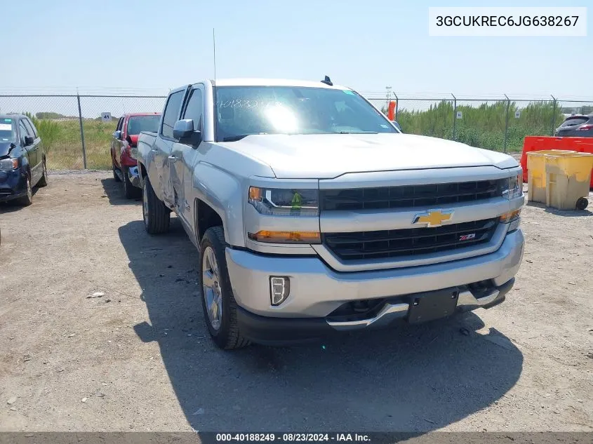 2018 Chevrolet Silverado 1500 2Lt VIN: 3GCUKREC6JG638267 Lot: 40188249