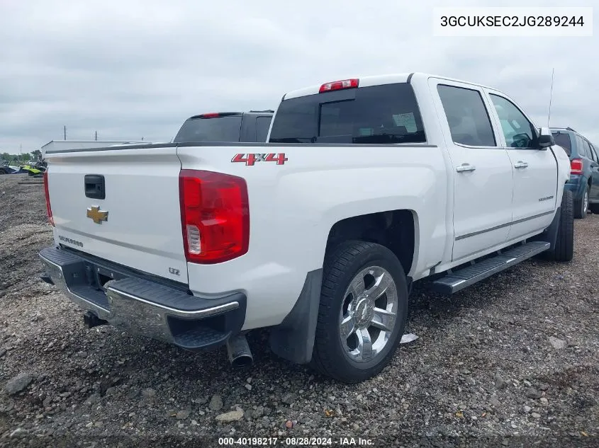 2018 Chevrolet Silverado 1500 Ltz VIN: 3GCUKSEC2JG289244 Lot: 40198217