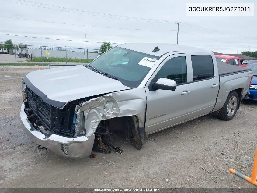 3GCUKRER5JG278011 2018 Chevrolet Silverado 1500 1Lt