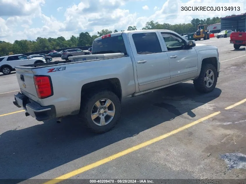 2018 Chevrolet Silverado 1500 2Lt VIN: 3GCUKREC0JG134913 Lot: 40209470