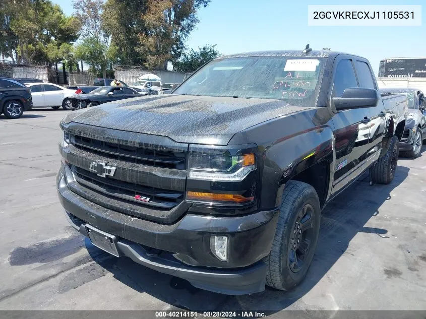 2GCVKRECXJ1105531 2018 Chevrolet Silverado 1500 2Lt