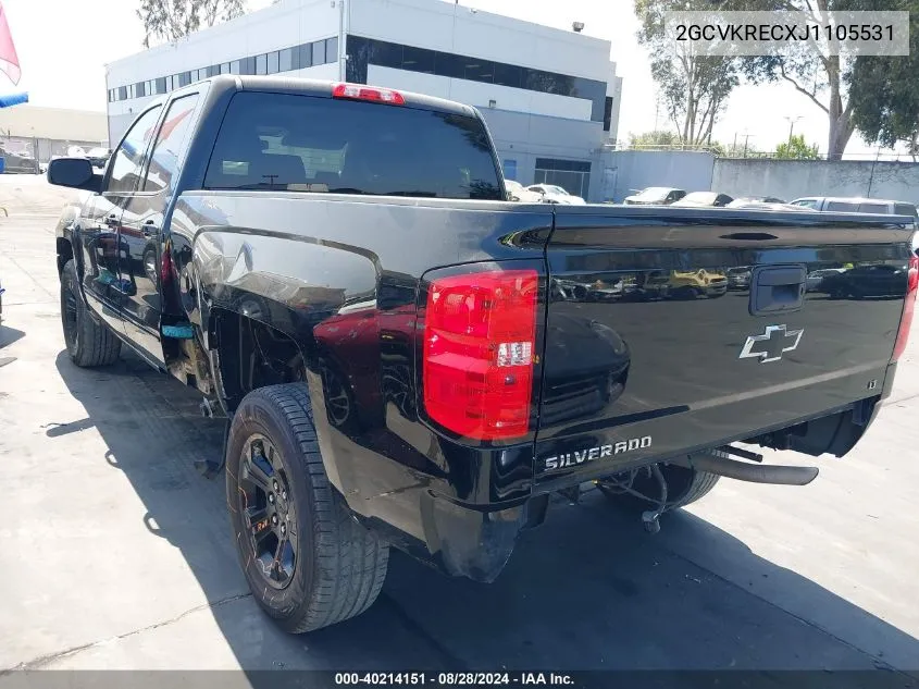 2GCVKRECXJ1105531 2018 Chevrolet Silverado 1500 2Lt