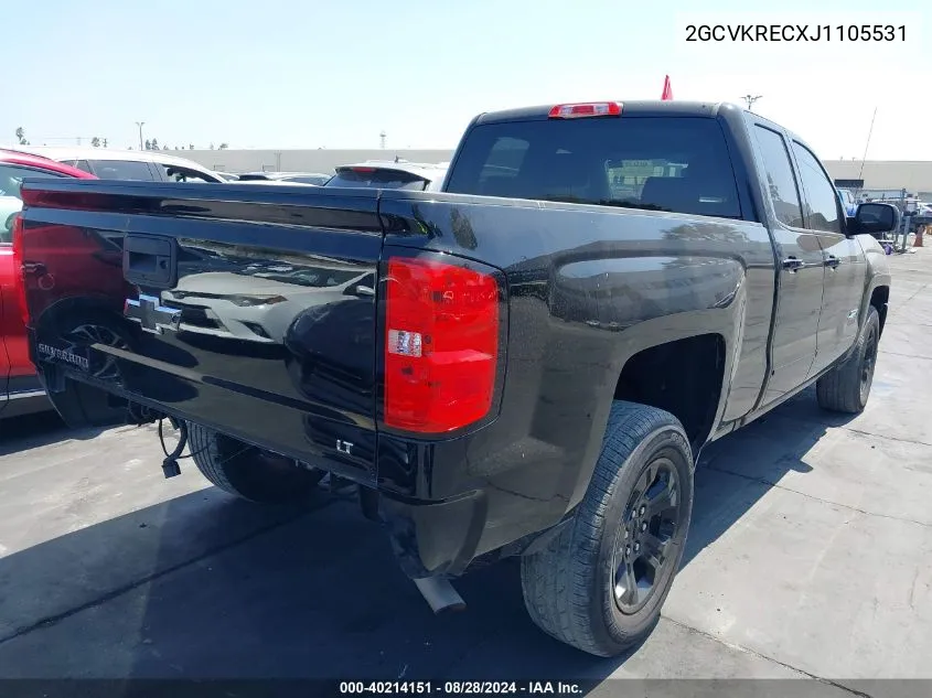 2GCVKRECXJ1105531 2018 Chevrolet Silverado 1500 2Lt