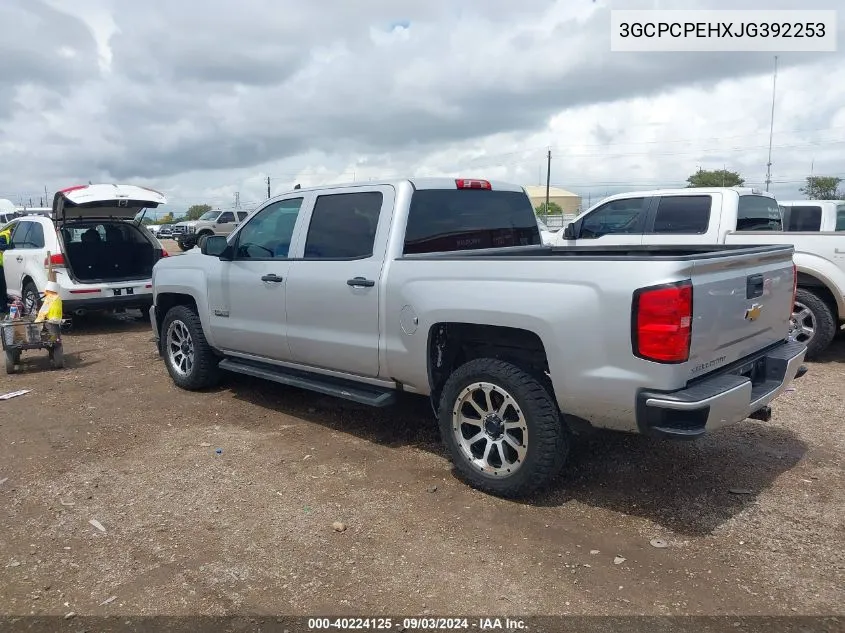 2018 Chevrolet Silverado 1500 Custom VIN: 3GCPCPEHXJG392253 Lot: 40224125