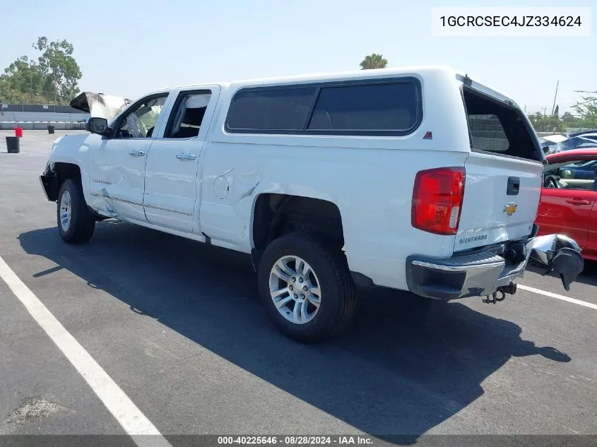 2018 Chevrolet Silverado 1500 1Lz VIN: 1GCRCSEC4JZ334624 Lot: 40225646