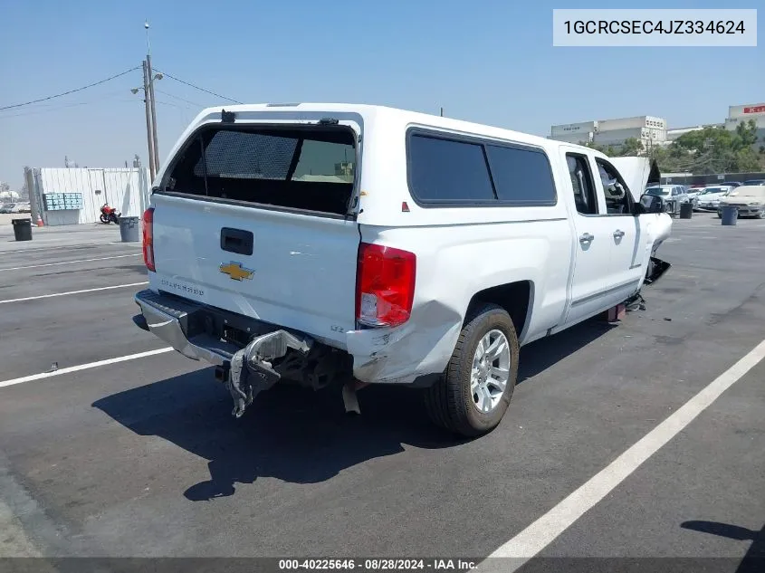 2018 Chevrolet Silverado 1500 1Lz VIN: 1GCRCSEC4JZ334624 Lot: 40225646