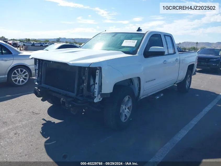 2018 Chevrolet Silverado 1500 Lt VIN: 1GCRCREH4JZ202502 Lot: 40229768