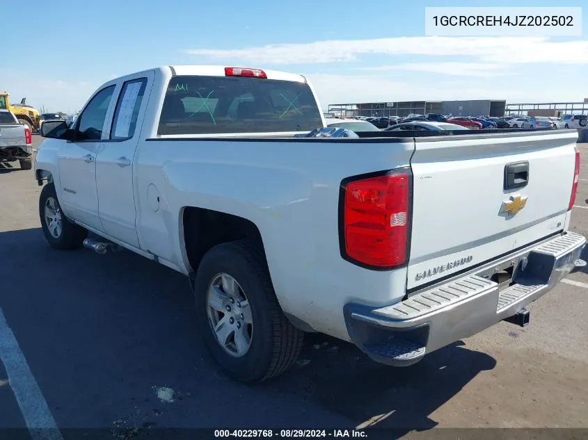 2018 Chevrolet Silverado 1500 Lt VIN: 1GCRCREH4JZ202502 Lot: 40229768