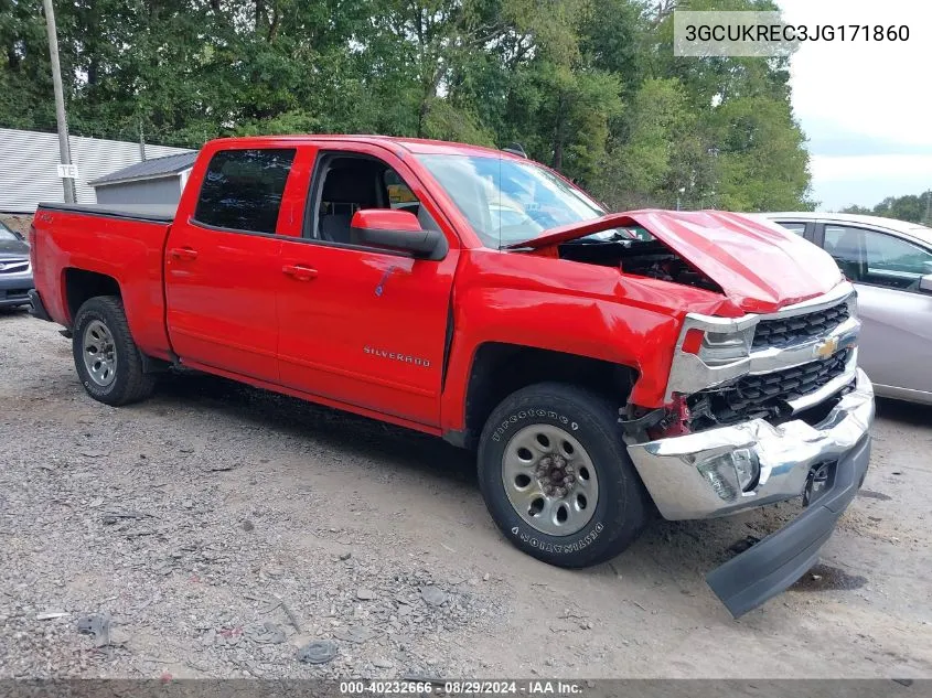 2018 Chevrolet Silverado 1500 1Lt VIN: 3GCUKREC3JG171860 Lot: 40232666