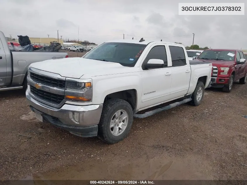 2018 Chevrolet Silverado K1500 Lt VIN: 3GCUKREC7JG378302 Lot: 40242624